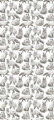 Blackout roller blind for window Gray foxes