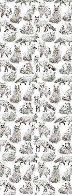 Blackout roller blind for window Gray foxes