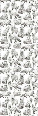 Blackout roller blind for window Gray foxes