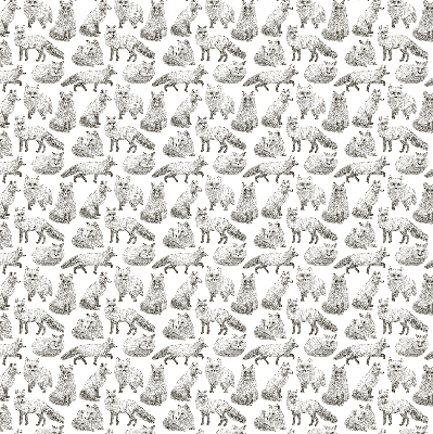 Blackout roller blind for window Gray foxes