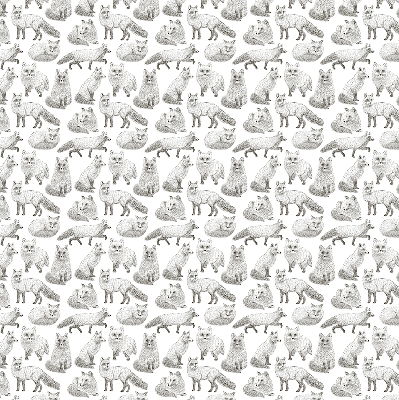 Blackout roller blind for window Gray foxes