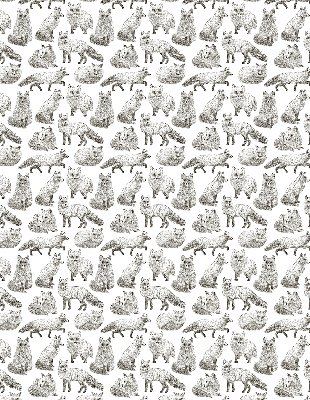 Blackout roller blind for window Gray foxes