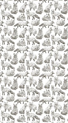 Blackout roller blind for window Gray foxes