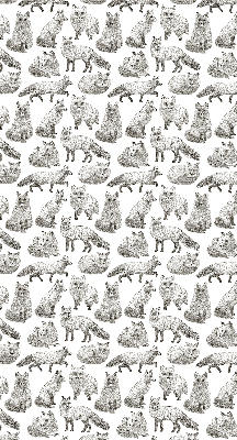Blackout roller blind for window Gray foxes