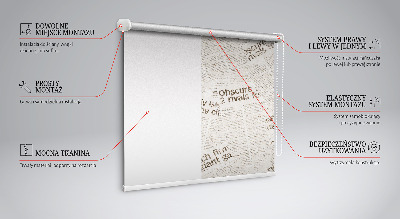 Fabric roller blind for window Newspapers