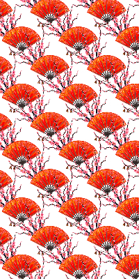 Blackout roller blind for window Red fans
