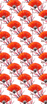 Blackout roller blind for window Red fans