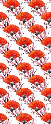 Blackout roller blind for window Red fans