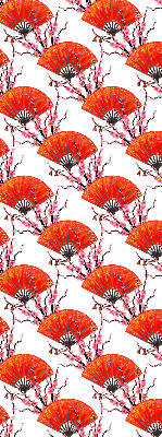 Blackout roller blind for window Red fans