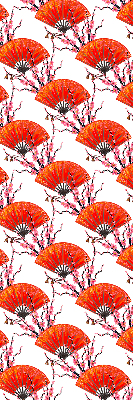 Blackout roller blind for window Red fans