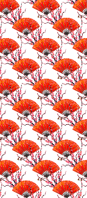 Blackout roller blind for window Red fans