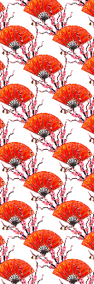 Blackout roller blind for window Red fans