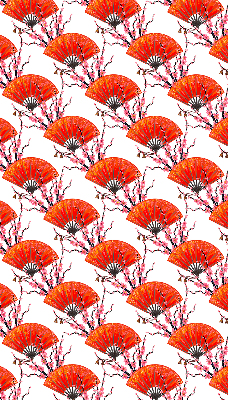 Blackout roller blind for window Red fans