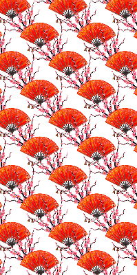 Blackout roller blind for window Red fans
