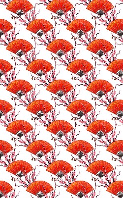 Blackout roller blind for window Red fans
