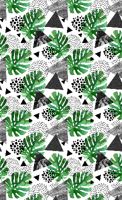 Blackout roller blind for window Leaves triangles dots