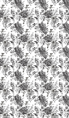 Fabric roller blind for window Drawn nature