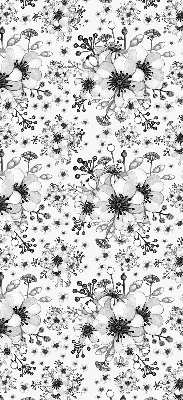 Blackout roller blind for window Drawn flower