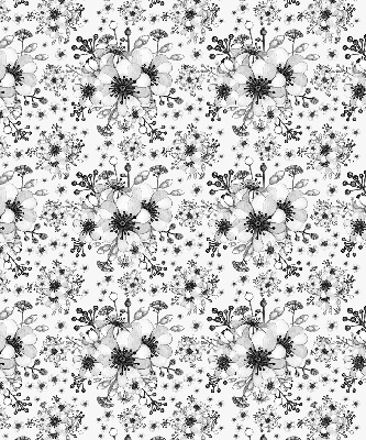 Blackout roller blind for window Drawn flower