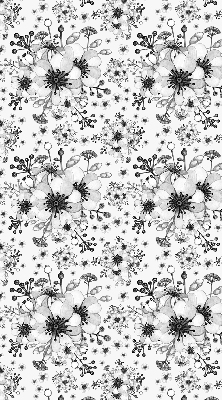 Blackout roller blind for window Drawn flower