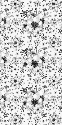 Blackout roller blind for window Drawn flower