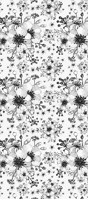 Blackout roller blind for window Drawn flower