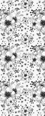 Blackout roller blind for window Drawn flower