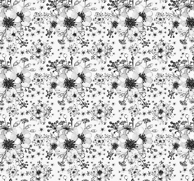 Blackout roller blind for window Drawn flower