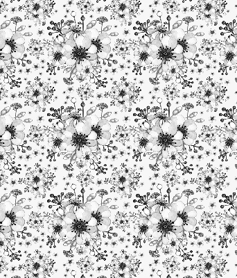 Blackout roller blind for window Drawn flower