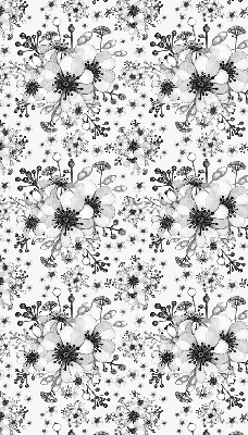 Blackout roller blind for window Drawn flower