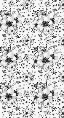 Blackout roller blind for window Drawn flower