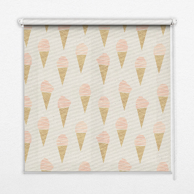 Fabric roller blind for window Ice-cream
