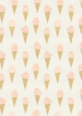 Fabric roller blind for window Ice-cream