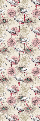 Blackout roller blind White flamingos