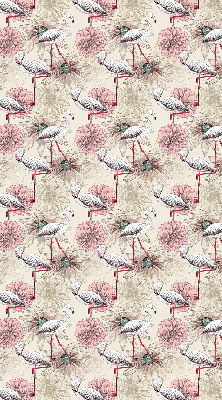 Blackout roller blind White flamingos