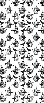Blackout roller blind for window Black ravens