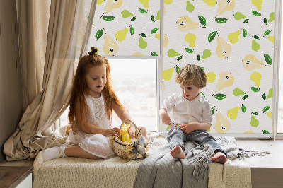 Fabric roller blind for window Pears