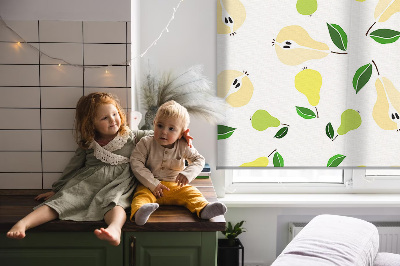 Fabric roller blind for window Pears