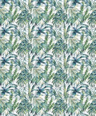Blackout roller blind Tropical leaves