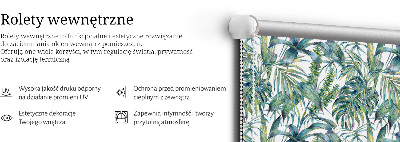 Blackout roller blind Tropical leaves