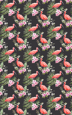 Fabric roller blind for window Flamingos on plants