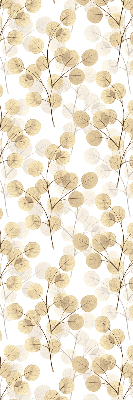 Blackout roller blind for window Yellow branches