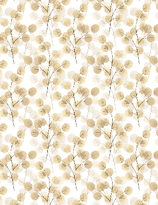Blackout roller blind for window Yellow branches