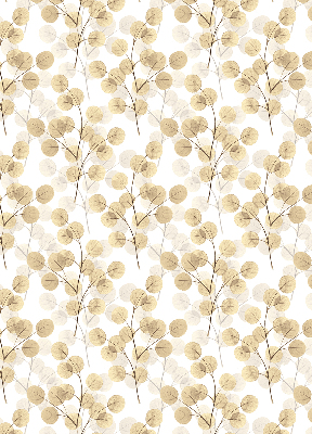 Blackout roller blind for window Yellow branches