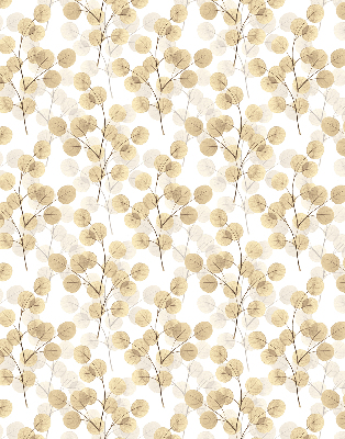 Blackout roller blind for window Yellow branches