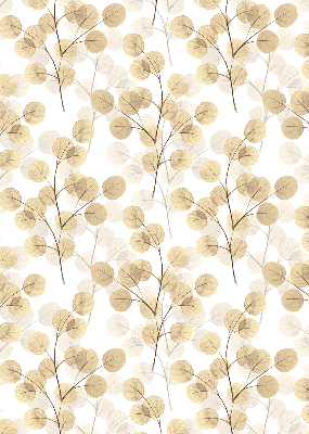 Blackout roller blind for window Yellow branches