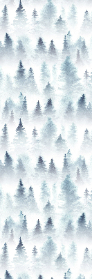 Fabric roller blind for window Forest in the fog