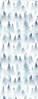 Fabric roller blind for window Forest in the fog