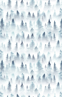 Fabric roller blind for window Forest in the fog