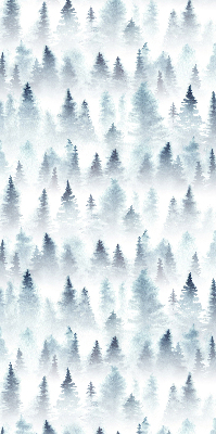 Fabric roller blind for window Forest in the fog